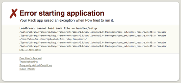 LoadError: cannot load such file -- bundler/setup